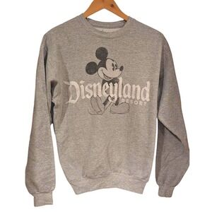 Disneyland Resort Mickey‎ Mouse Sweatshirt Gray Hanes Disney World Small Vintage